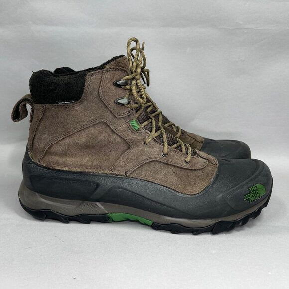 The North Face Snowfuse Boots Men's Size 11 Brown Insulated Winter Waterproof - Picture 1 of 12